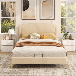 2-Drawer Modern Nightstand with Storage for Living Room Bedroom