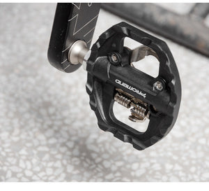 Black nylon DU + bearing Mountain Clipless Bike Bicycle Cycling Pedals Cleats Pedal Bicycle Bike Pedals Road Bicycle Pedals Cleats Set Clipless Pedals Compatible With Mountain BIkes