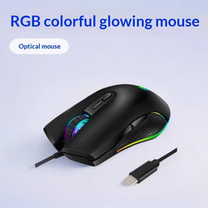 Ergonomic Design Wired RGB Professional Gaming Mouse Optical Gamer Mice Adjustable DPI Mouse With Backlight For Computer