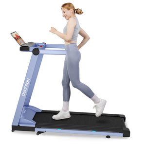 DeerRun A1 Pro Move+  6% Incline Foldable Treadmill——2025 Upgraded Chip & NFC Support | 350Lbs, 10mph Silver