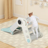 2 in 1 Baby Slide with Climber for Toddlers Age 18+ Months-Blue