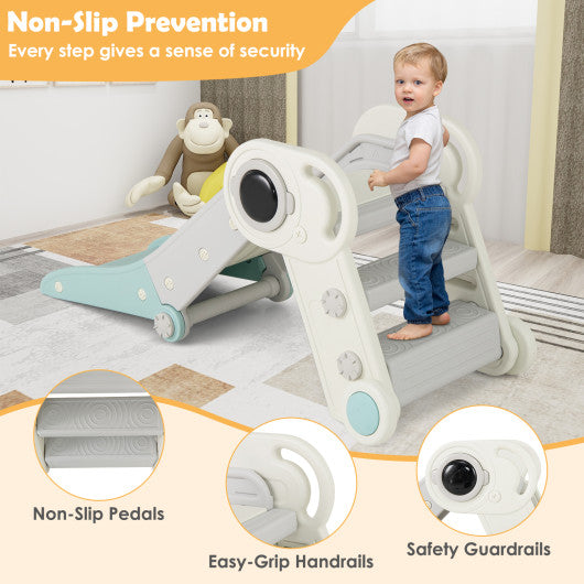 2 in 1 Baby Slide with Climber for Toddlers Age 18+ Months-Gray