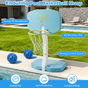 2-in-1 Pool Basketball Hoop and Pool Volleyball Net