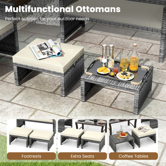 Twin/Full/Queen/King Size Bed Frame with LED Light and Charging Station-King Size