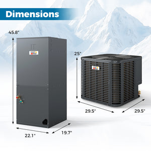 2 to 3 Ton 18.6-20 SEER2 Ultra-Low Temperature ‹ Heat Pump System (Operates down to -4 °F)