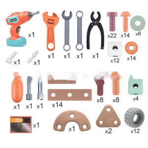 Educational Repair Assembly Playhouse Toolbox Set For Kids