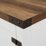 Modern Farmhouse Barn Door 3 Shelf TV Stand For TVs Up To 65” by Couch.com