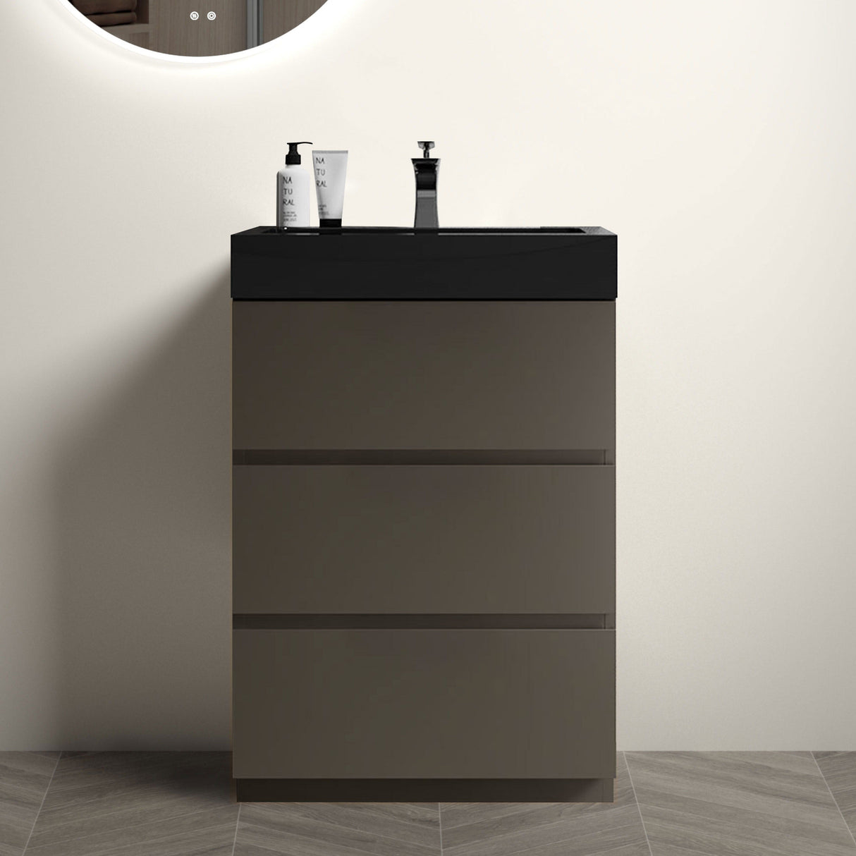 Alice - Bathroom Vanity With Sink, Large Storage Freestanding Bathroom Vanity For Modern Bathroom, One-Piece Sink Basin Without Drain And Faucet by Couch.com