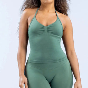 Matte Nylon Seamless Sports Vest Top