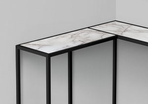 Corner Accent Console Table For Entryway, Unique L-Shaped Design by Couch.com