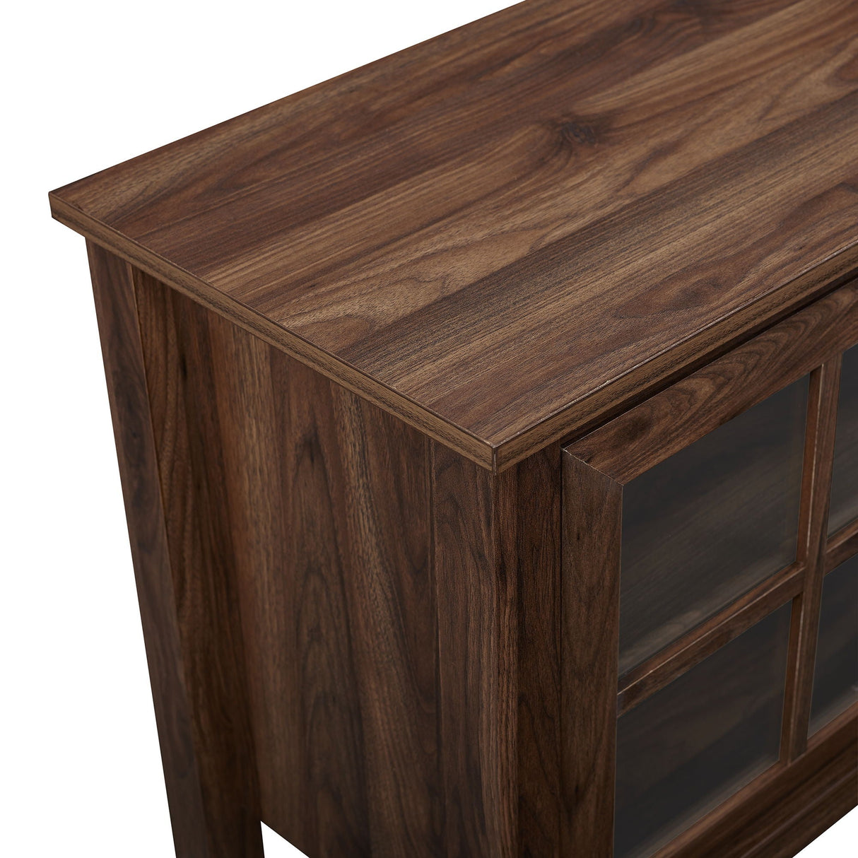 Modern Farmhouse 2 Door Glass Windowpane 70" TV Stand For 80" TVs by Couch.com
