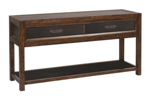 Branson - 2 Drawer Sofa Table, Two Tone - Brown by Couch.com
