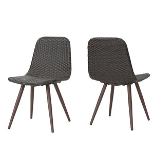 Dreamweaver - Outdoor Dining Chair With Powder Coated Legs (Set of 2) - Brown by Couch.com