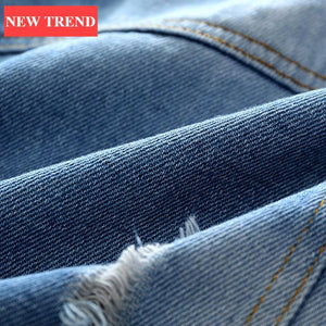 Modern Luxury Baby Girls Outerwear Jeans Coat Ripped Embroidery Jackets For Girls With Roses