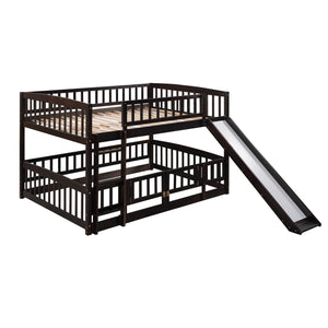 Low Bunk Bed With Slide, Fence And Ladder by Couch.com
