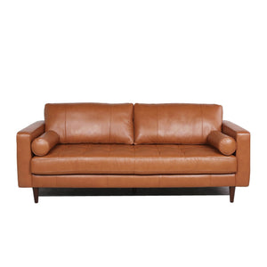 Mid-Century Tufted, Leather Sofa by Couch.com
