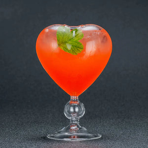 Heart-Shaped Cocktail Glasses