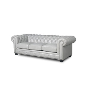 Traditional Tufted Leather Chesterfield Nailhead Sofa by Couch.com