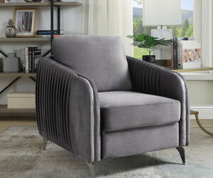 Hathaway - Velvet Modern Chic Accent Armchair by Couch.com