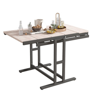 Solid Mahogany Wood Multifunction Convertible Dining Table, Free Switch Space Saving Table Shelf For Home And Studio by Couch.com