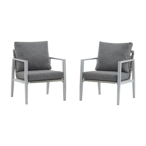 Modern Lounge Chair With Rope Accents And Cushions