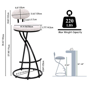 Round Print Bar Stools Upholstered Chairs For Kitchen (Set of 2) by Couch.com