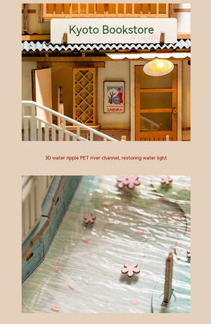 Ruo Shi Ruo Lai Shu Li Sakura Tram Flower House DIY Cabin