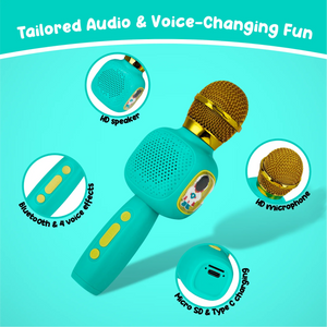 Contixo Kids Bluetooth Karaoke Microphone - Wireless, Portable, Ages 3+, Blue by Contixo