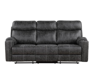 Hirah - 3 Piece Living Room Set - Dark Gray by Couch.com