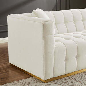 Eleanor - Sofa Boucle - Beige / Gold / Ivory / Ivory White by Couch.com