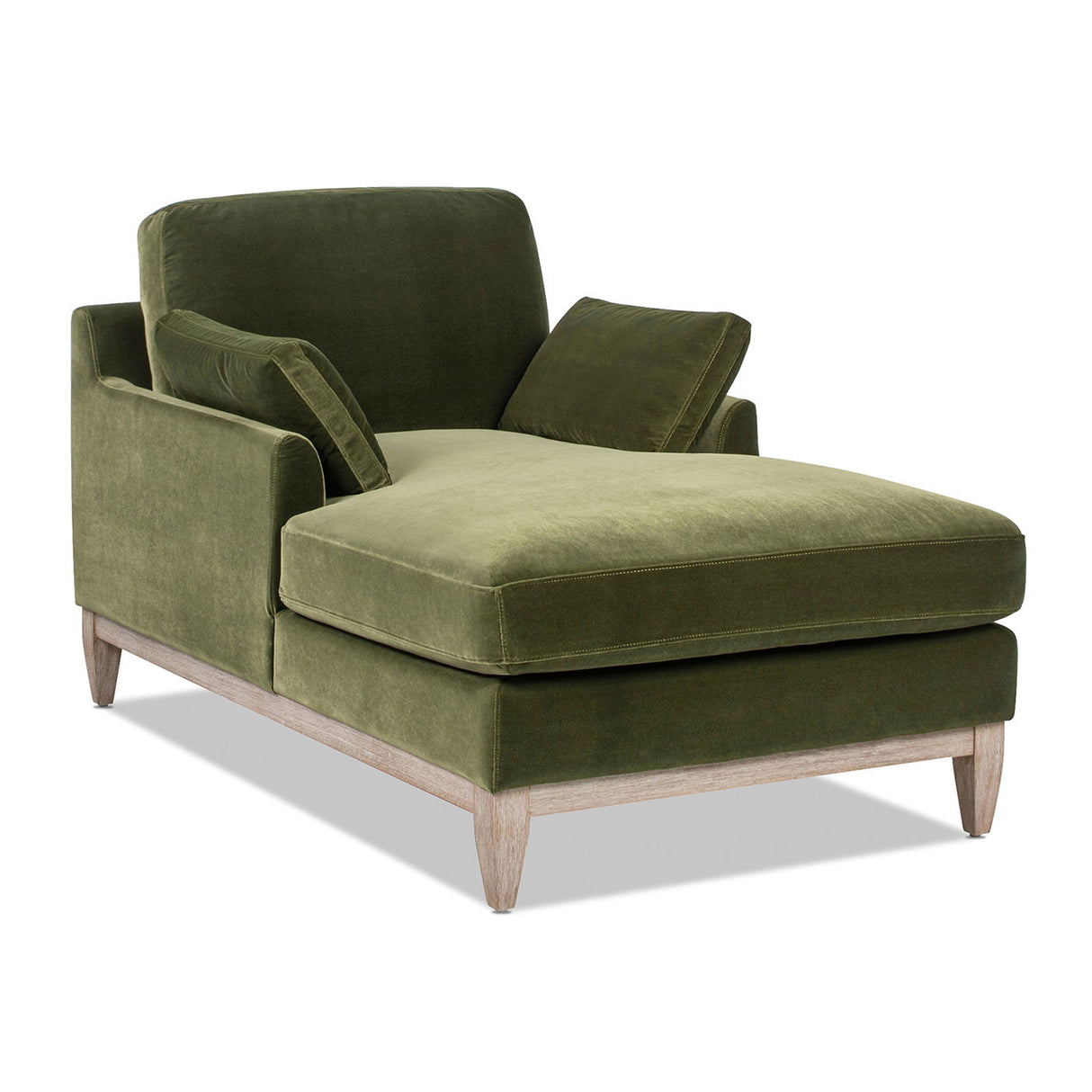 Pasadena - Modern Farmhouse Chaise Lounge Chair - Olive Green by Couch.com