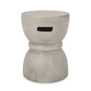 Outdoor Side Table With Hourglass Shape - Gray by Couch.com