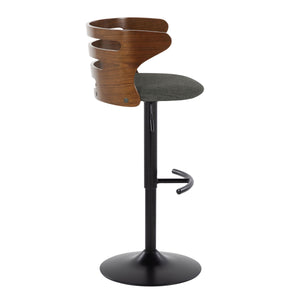 Cosi - Mid Century Modern Adjustable Barstool With Swivel With Rounded T Footrest (Set of 2) by Couch.com