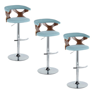 Gardenia - Mid Century Modern Adjustable Barstool With Swivel With Rounded T Footrest (Set of 2) by Couch.com