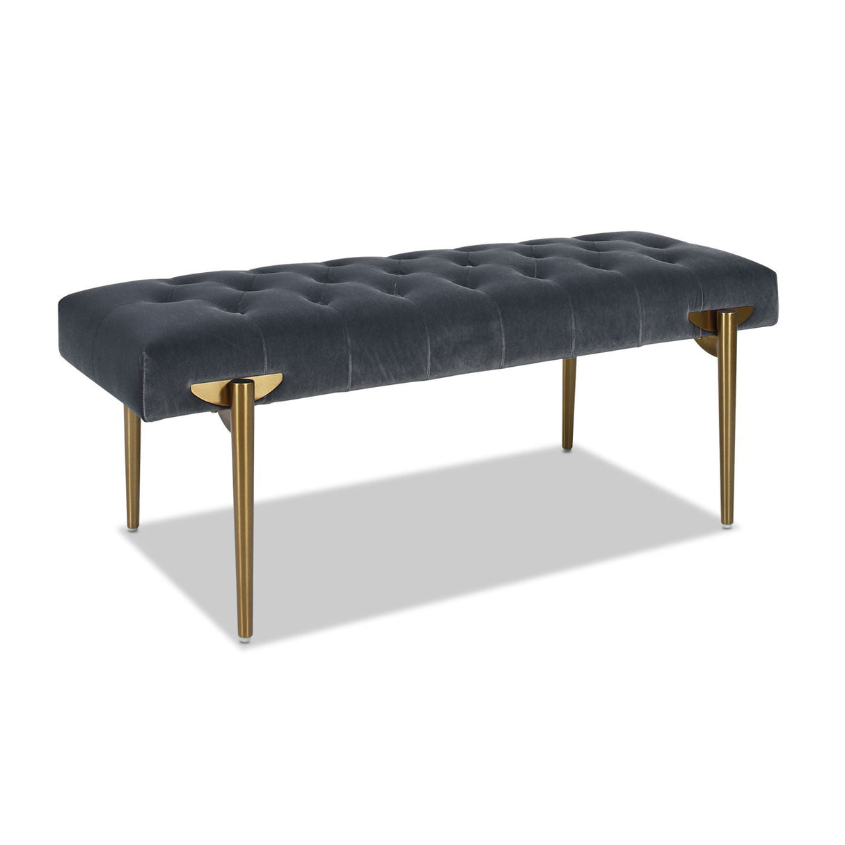Aria - Upholstered Gold Accent Bench by Couch.com