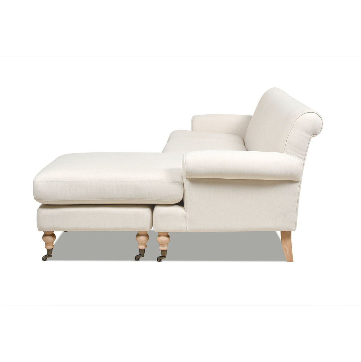 Alana - L-Shape Reversible Sectional Sofa - Light Beige by Couch.com