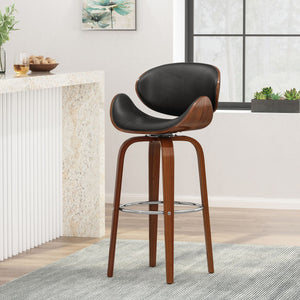Lumos - Mid Century Modern Upholstered Swivel Barstool by Couch.com