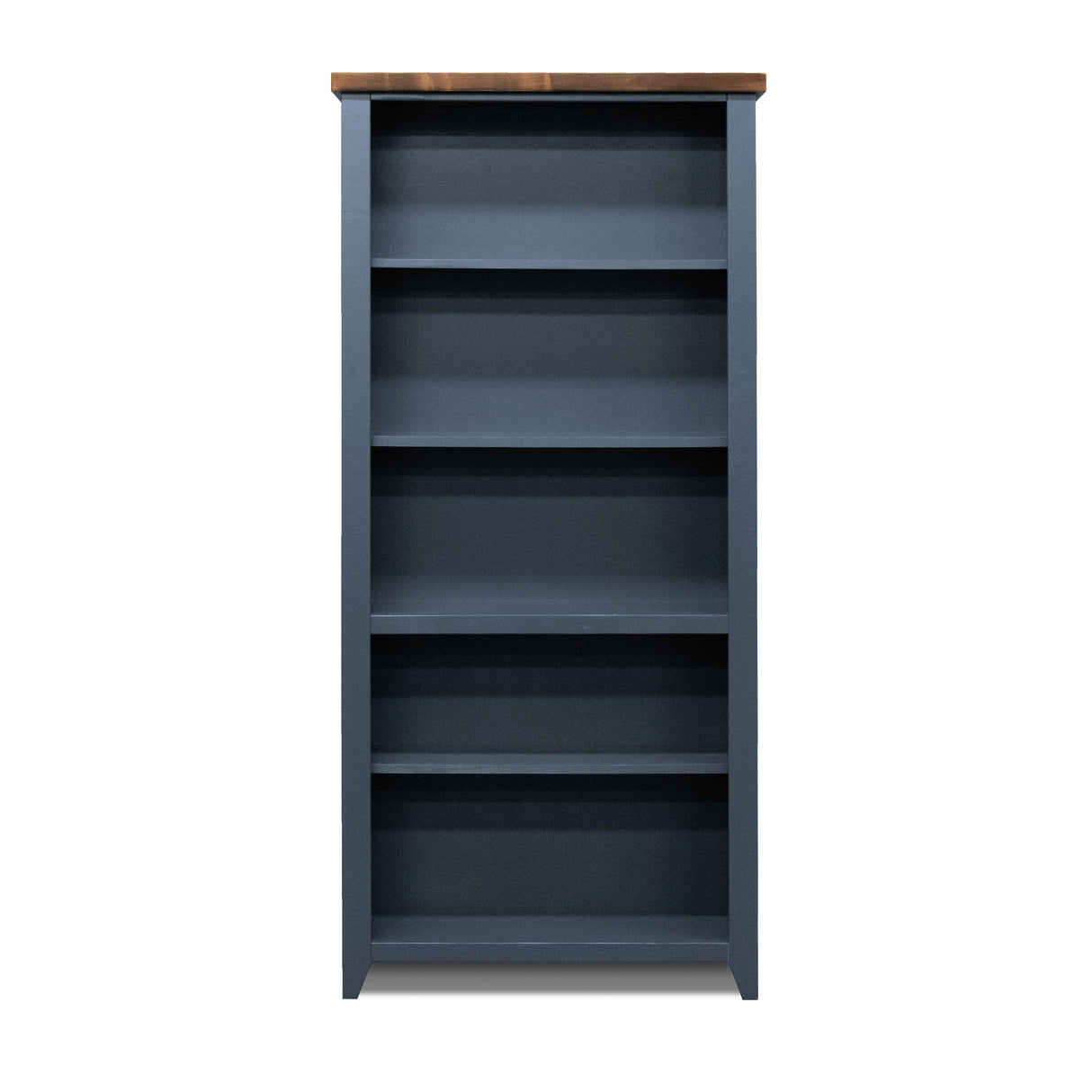 Nantucket - 5 Shelf Bookcase - Blue Denim, Whiskey by Couch.com