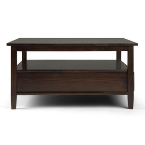 Warm Shaker - Square Coffee Table - Tobacco Brown by Couch.com