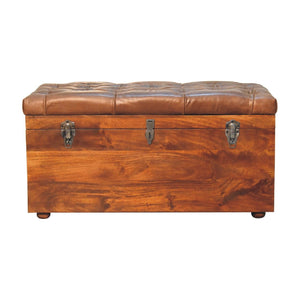 Buffalo - Artisan Furniture Leather Storage Trunk by Couch.com