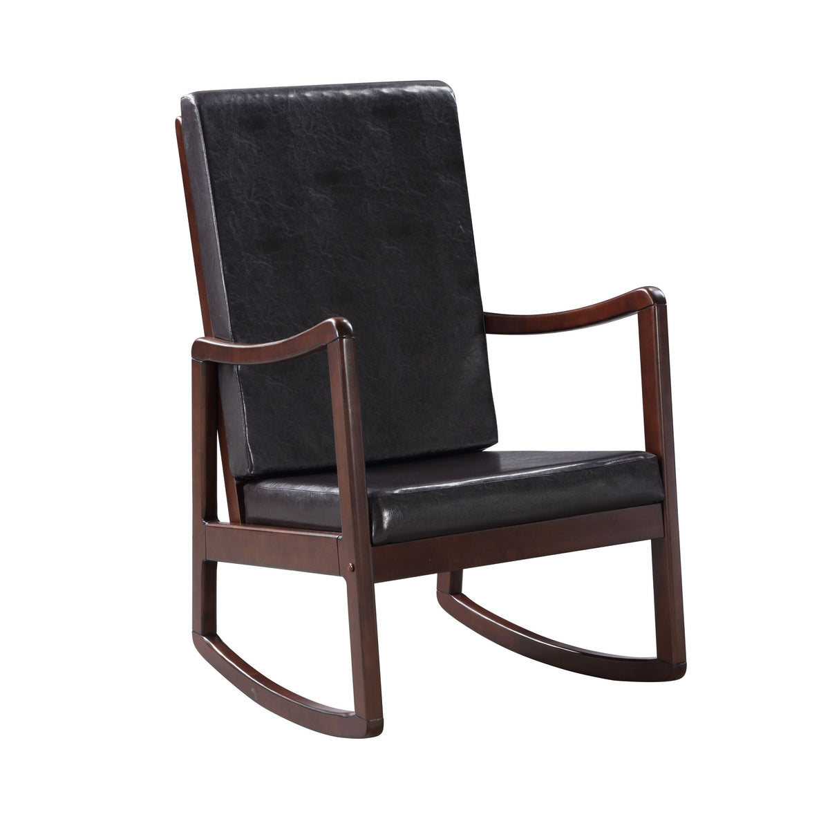 Raina - Synthenic Leather Rocking Chair - Espresso by Couch.com