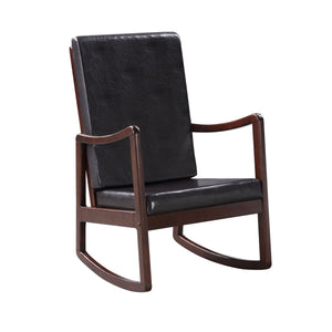 Raina - Synthenic Leather Rocking Chair - Espresso by Couch.com