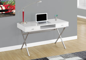 Computer Desk For Home Office, Laptop, Storage Drawers, Glossy Contemporary & Modern by Couch.com