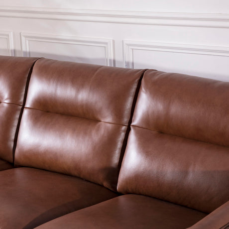 Mid-Century Leather Sofa by Couch.com
