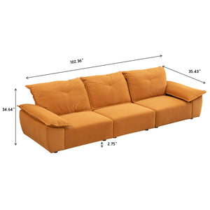 Modern Sofa With Removable Pillowcase And Backrest by Couch.com