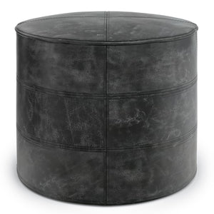 Connor - Handcrafted Round Pouf by Couch.com