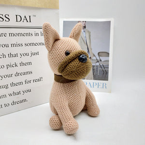 Yarn Bear Doll Wedding Celebration Doll Cute Plush Knitted Toy For Kids As A Gift