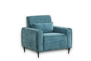 Valentina - Chenille Chair With Metal Legs And Throw Pillow by Couch.com