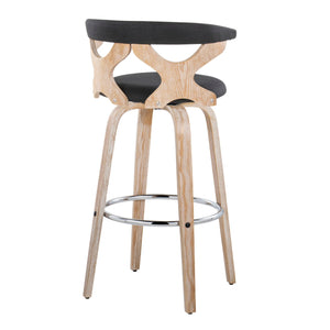 Gardenia - Contemporary Fixed Height Barstool With Swivel With Round Footrest (Set of 2) by Couch.com