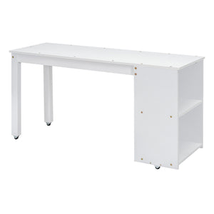 Loft Bed With Retractable Writing Desk And 3 Drawers With Storage Stairs And Shelves by Couch.com